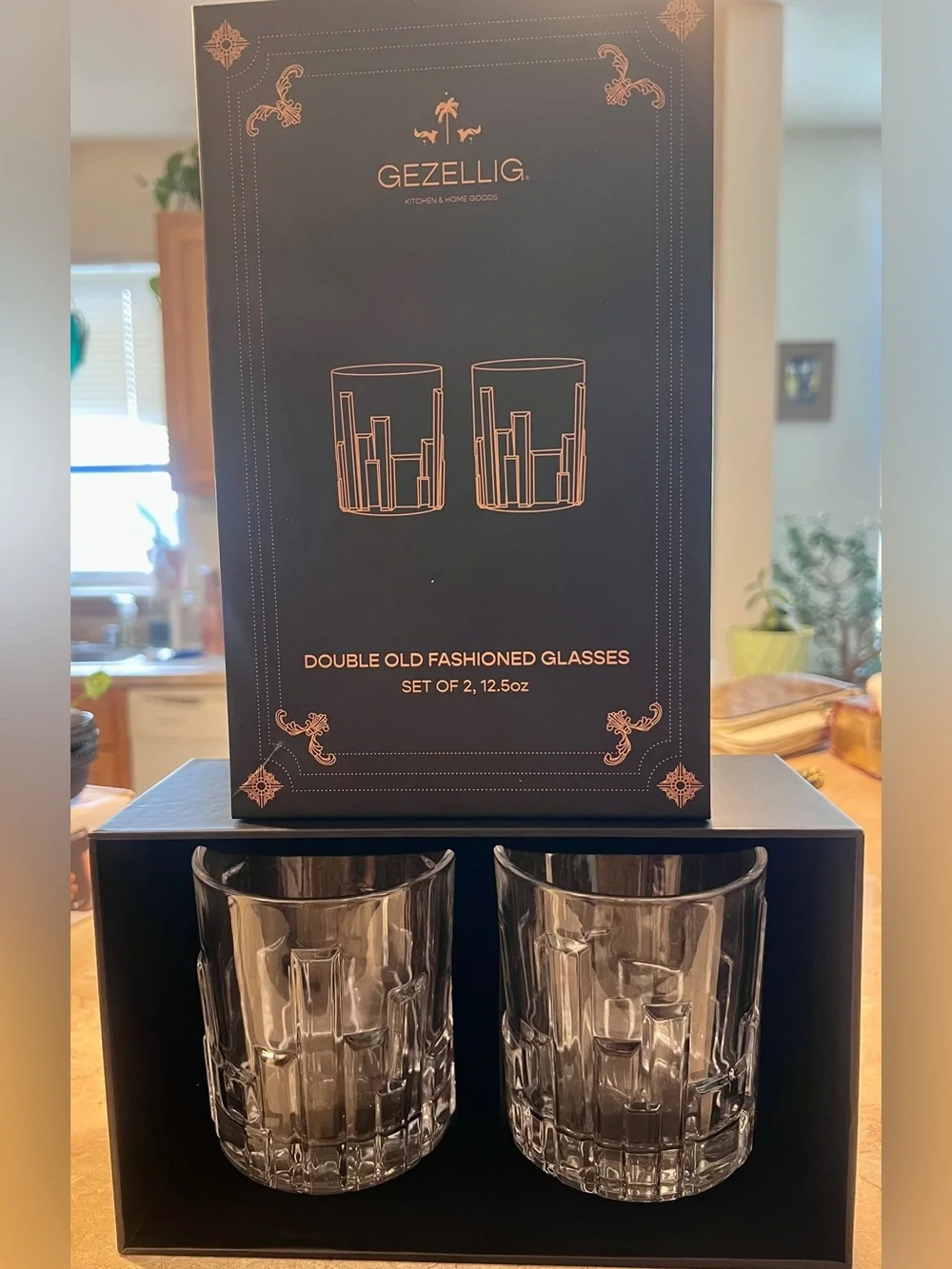 Gezellig Double Old Fashioned Glasses - Clear Set of 2